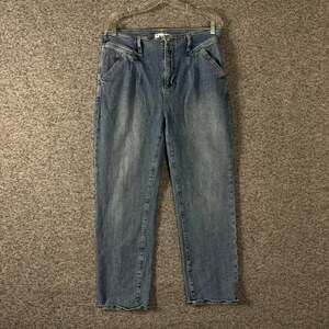 Paige Jeans Women's Size 32 Sarah Straight Ankle Blue Denim Jeans